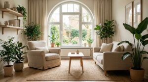 Therapy room in European mental health clinic